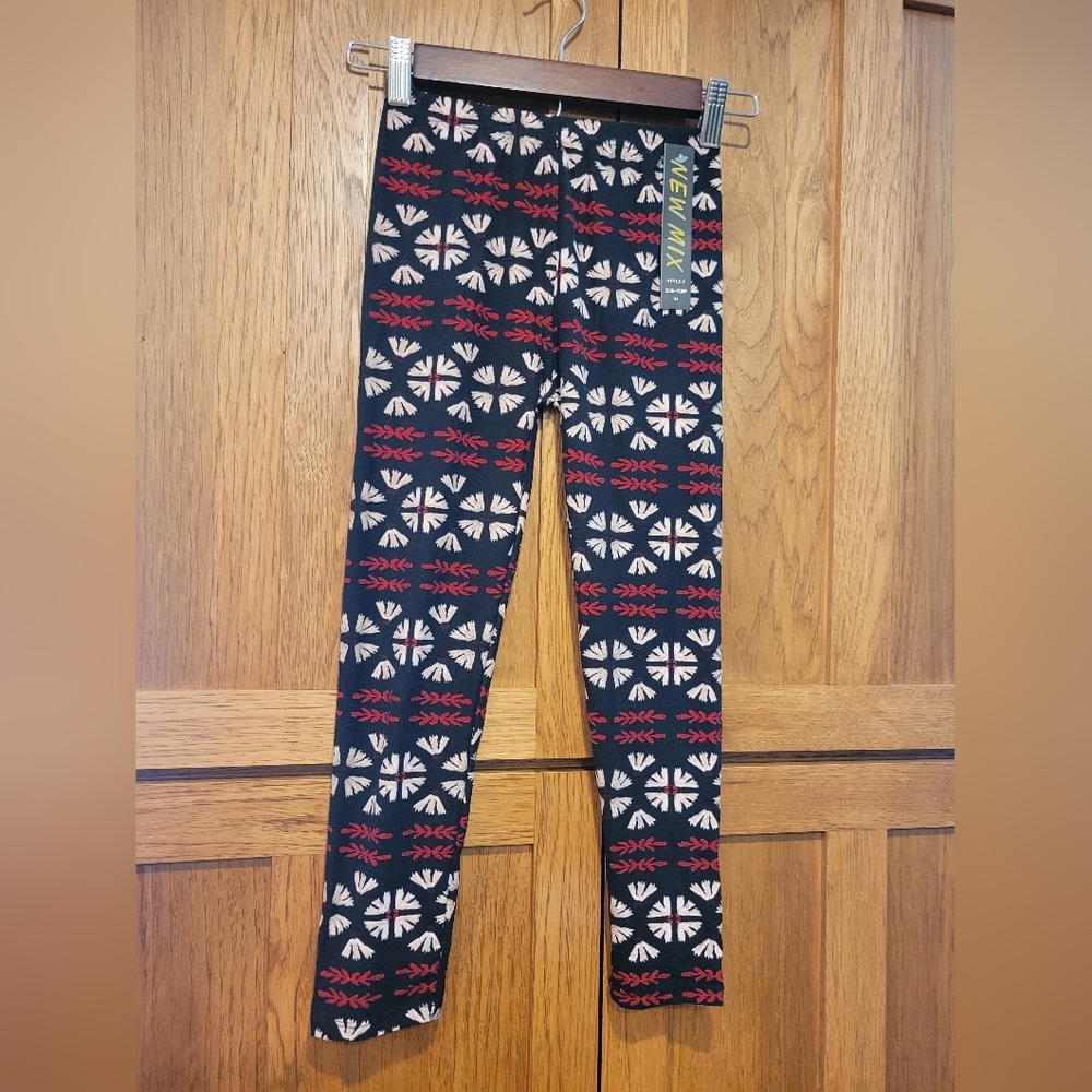 NWT New Mix Girls Lsggings Size M (Like A 6-7)